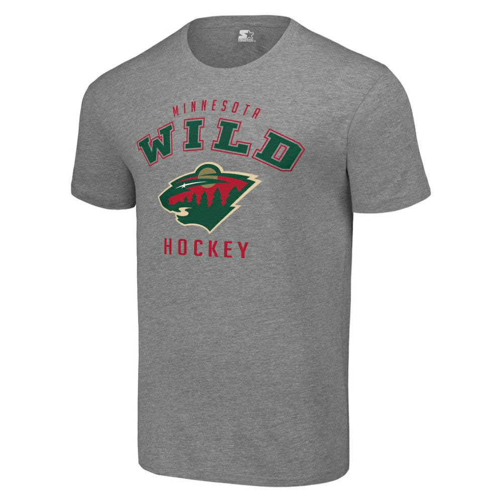 NHL Heather Gray Minnesota Wild Starter Logo T-Shirt