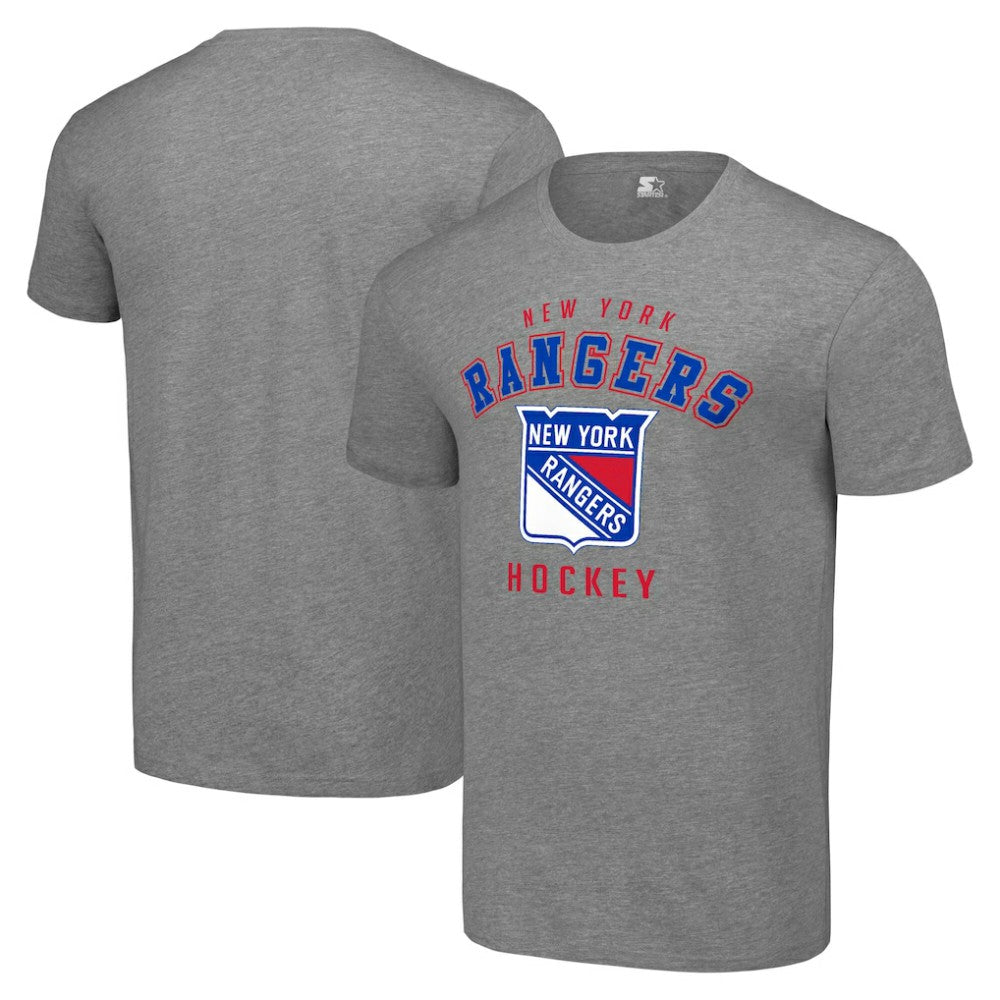 NHL Heather Gray New York Rangers Starter Logo T-Shirt