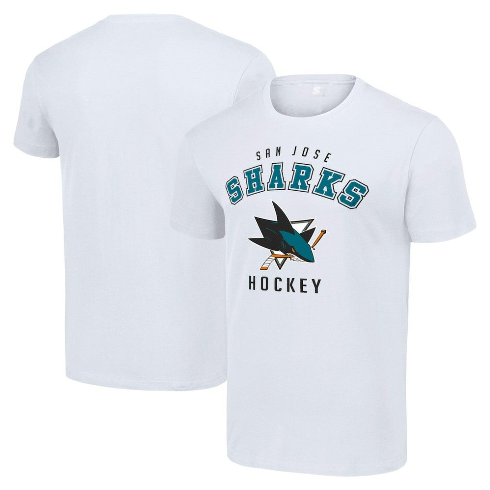 NHL White San Jose Sharks Starter Logo T-Shirt