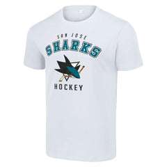 NHL White San Jose Sharks Starter Logo T-Shirt