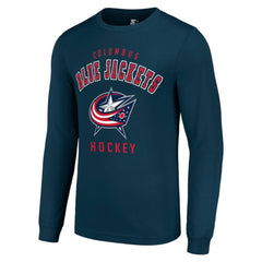NHL Navy Columbus Blue Jackets Starter Logo Long Sleeve T-Shirt