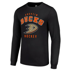 NHL Black Anaheim Ducks Starter Logo Long Sleeve T-Shirt