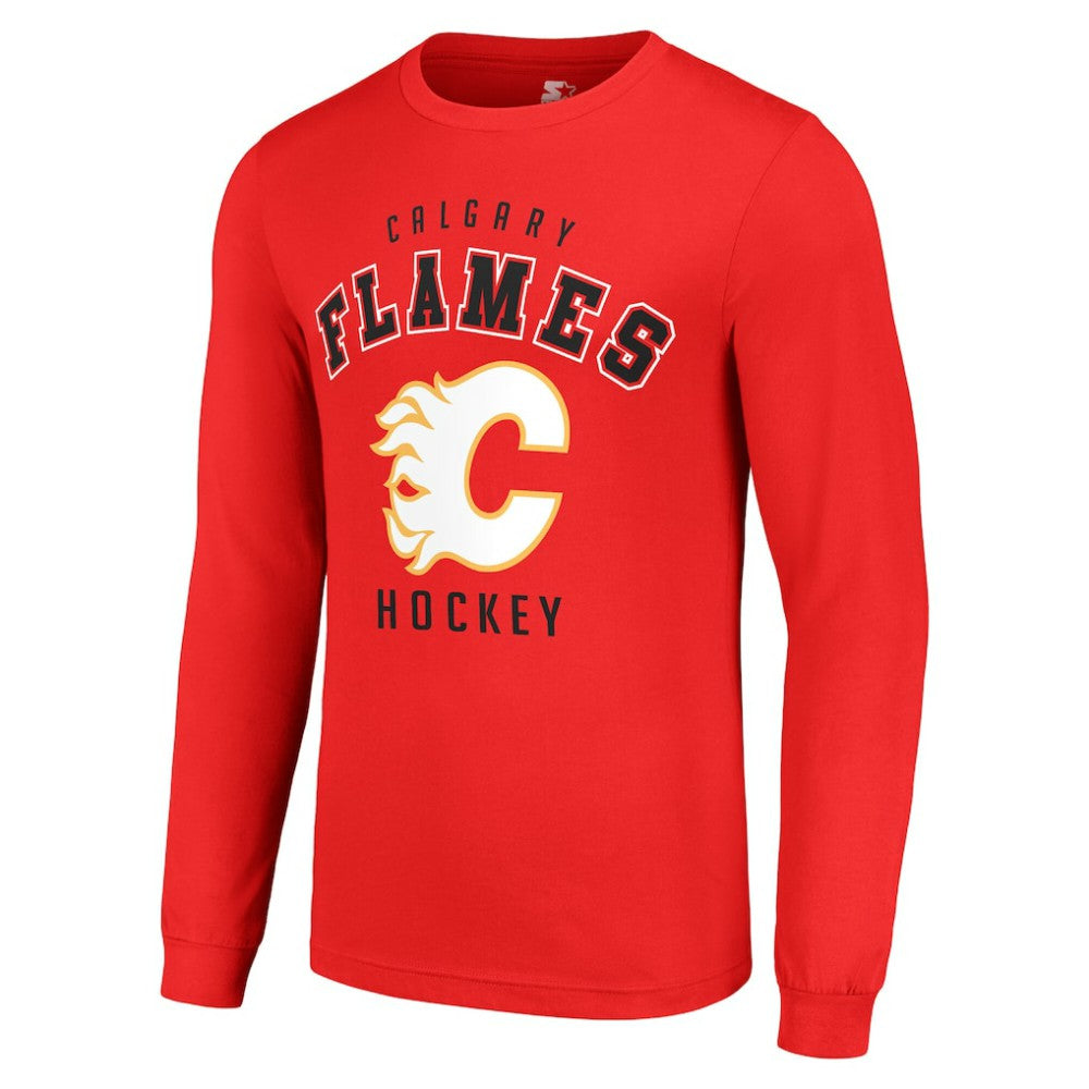 NHL Red Calgary Flames Starter Logo Long Sleeve T-Shirt
