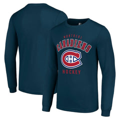 NHL Navy Montreal Canadiens Starter Logo Long Sleeve T-Shirt