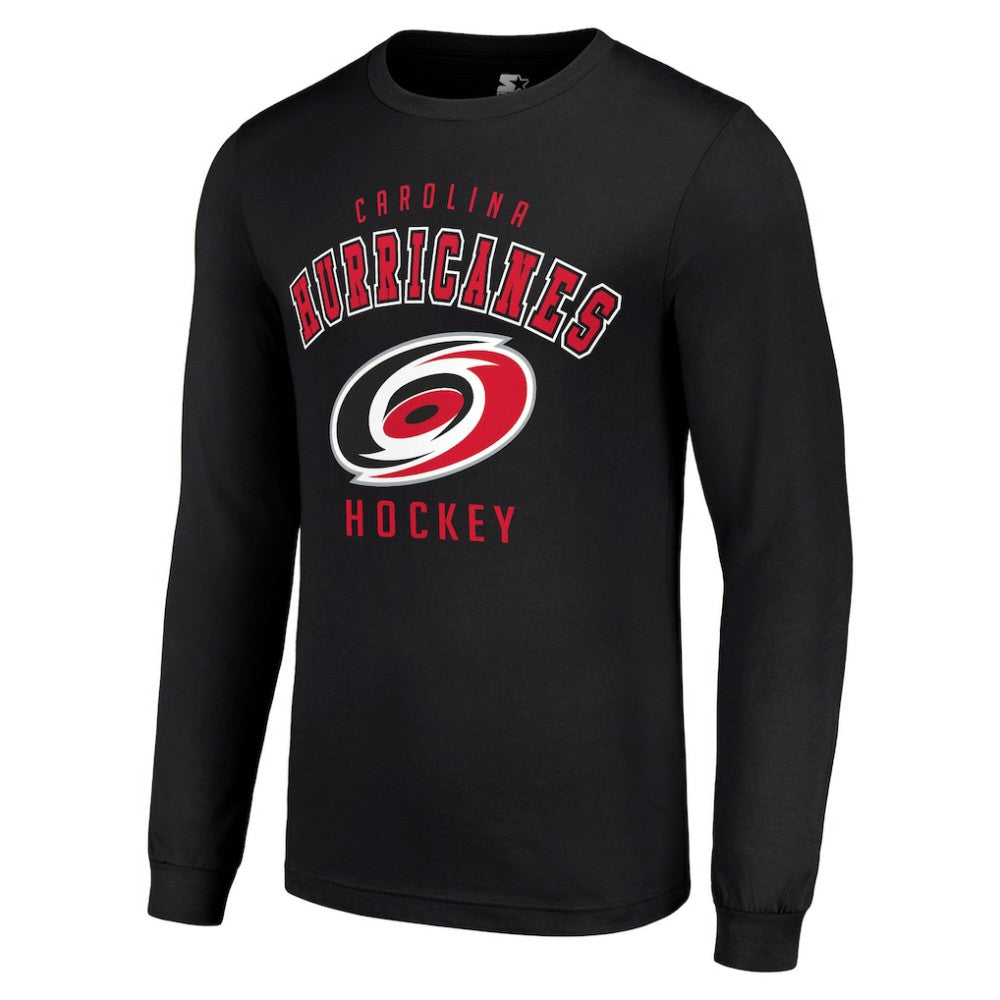 NHL Black Carolina Hurricanes Starter Logo Long Sleeve T-Shirt