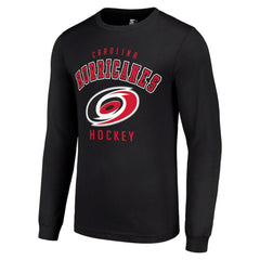 NHL Black Carolina Hurricanes Starter Logo Long Sleeve T-Shirt