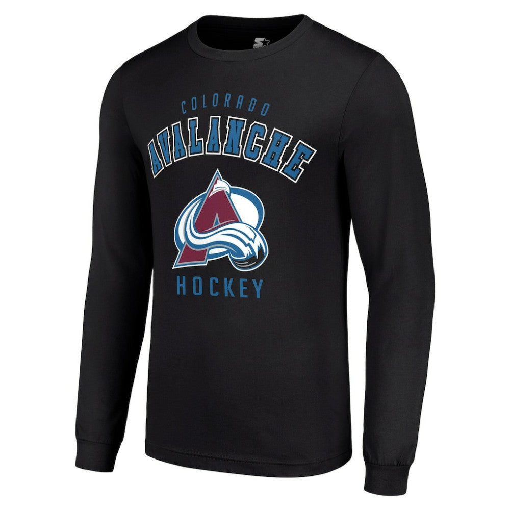 NHL Black Colorado Avalanche Starter Logo Long Sleeve T-Shirt