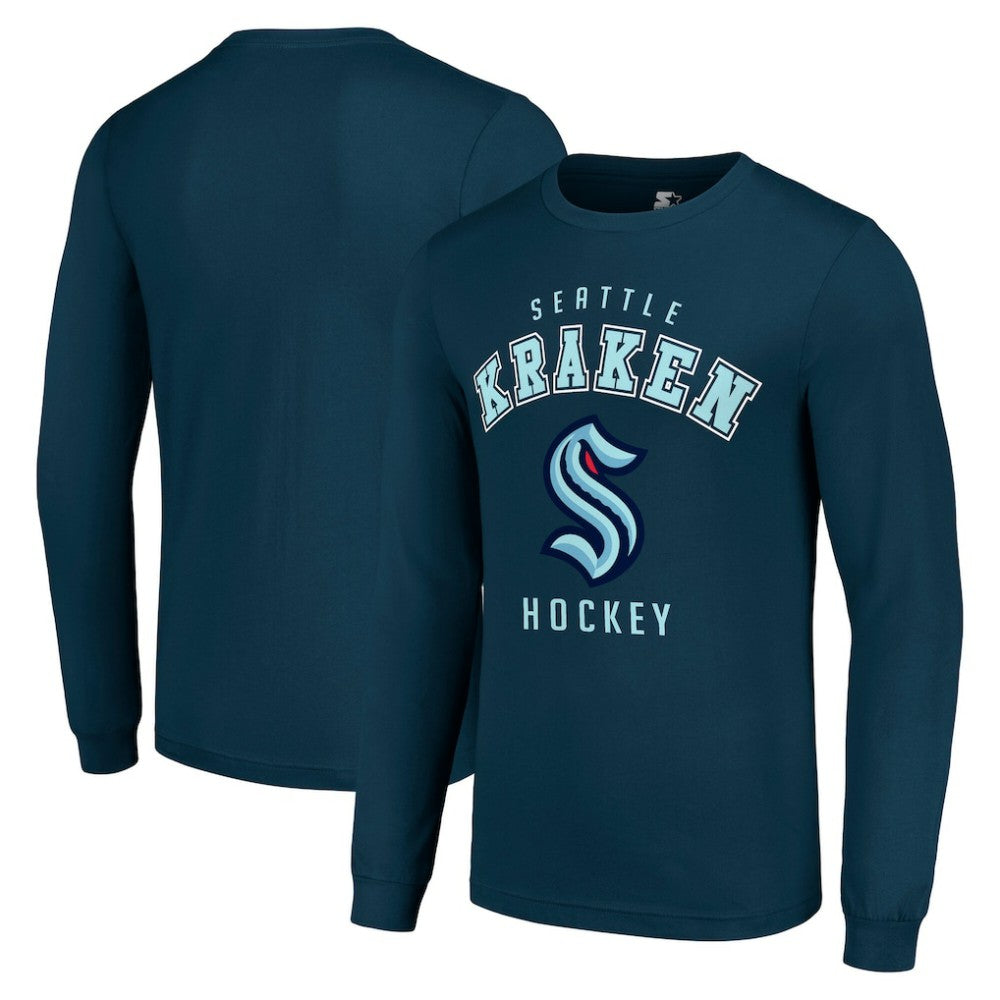 NHL Navy Seattle Kraken Starter Logo Long Sleeve T-Shirt