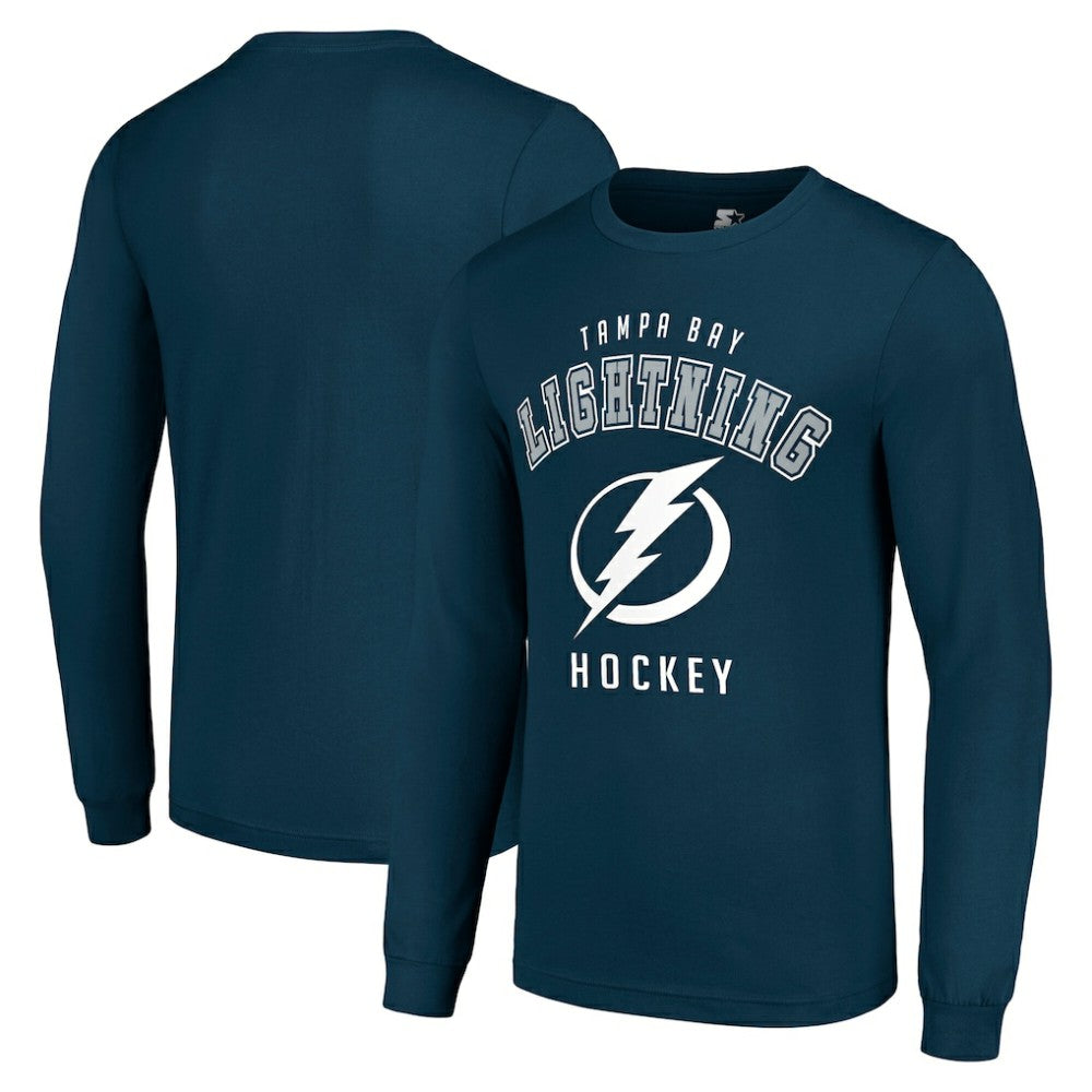 NHL Navy Tampa Bay Lightning Starter Logo Long Sleeve T-Shirt