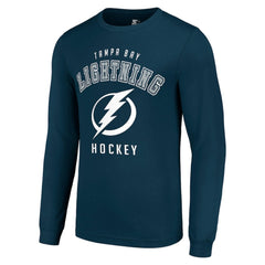 NHL Navy Tampa Bay Lightning Starter Logo Long Sleeve T-Shirt