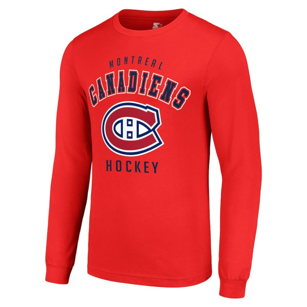 NHL Red Montreal Canadiens Starter Logo Long Sleeve T-Shirt