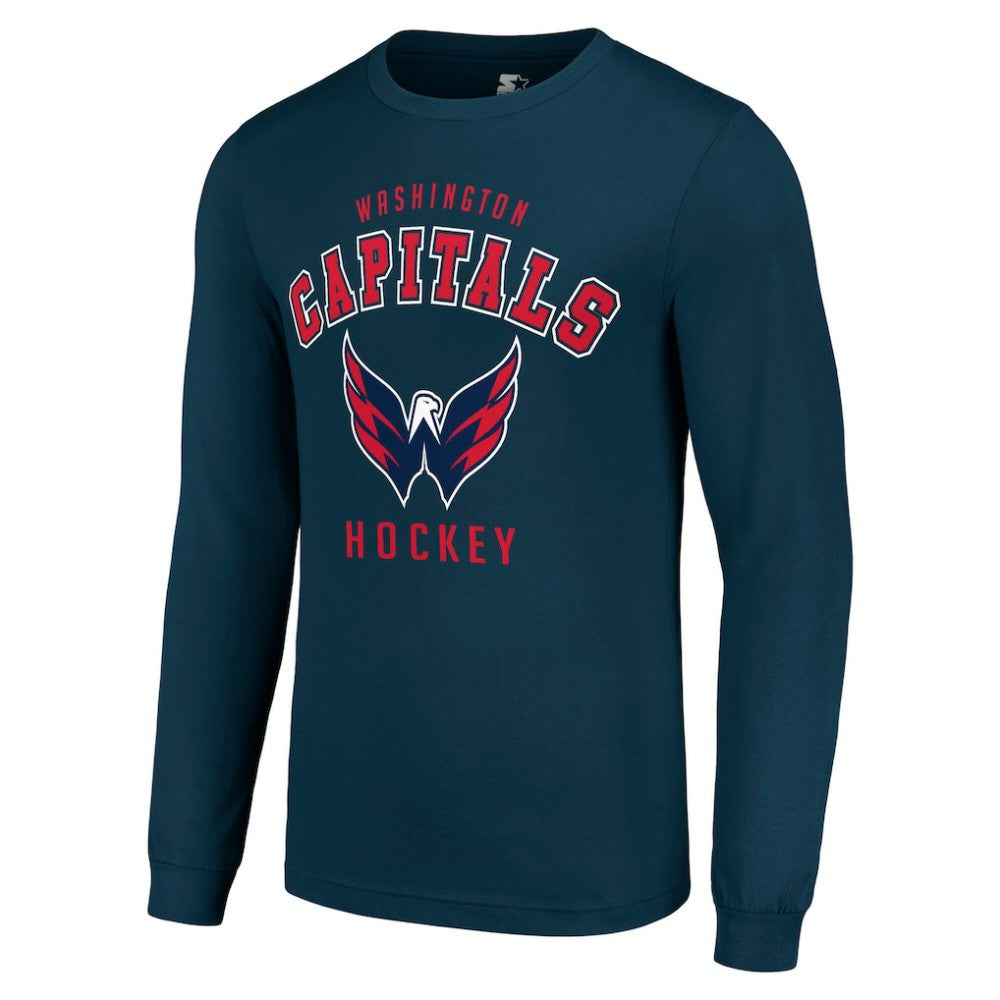 NHL Navy Washington Capitals Starter Logo Long Sleeve T-Shirt