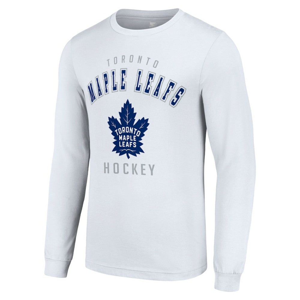 NHL White Toronto Maple Leafs Starter Logo Long Sleeve T-Shirt