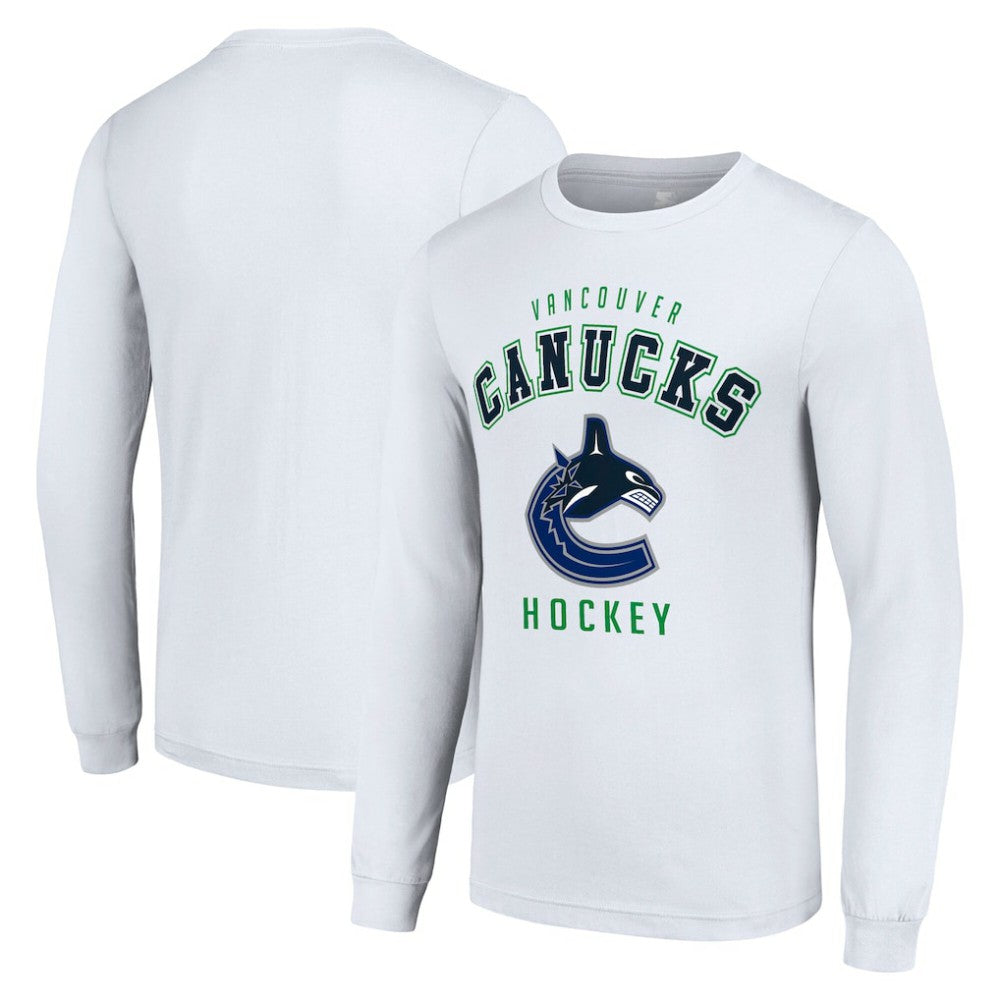 NHL White Vancouver Canucks Starter Logo Long Sleeve T-Shirt