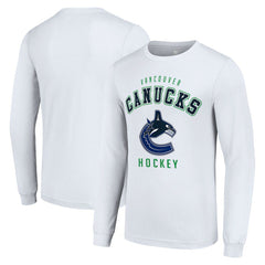 NHL White Vancouver Canucks Starter Logo Long Sleeve T-Shirt