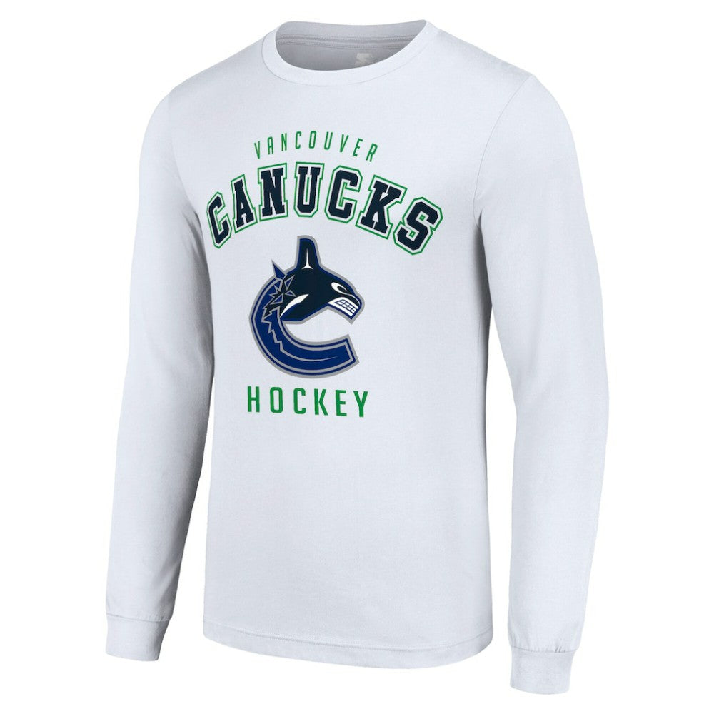 NHL White Vancouver Canucks Starter Logo Long Sleeve T-Shirt