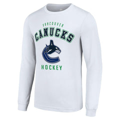 NHL White Vancouver Canucks Starter Logo Long Sleeve T-Shirt