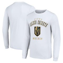 NHL White Vegas Golden Knights Starter Logo Long Sleeve T-Shirt