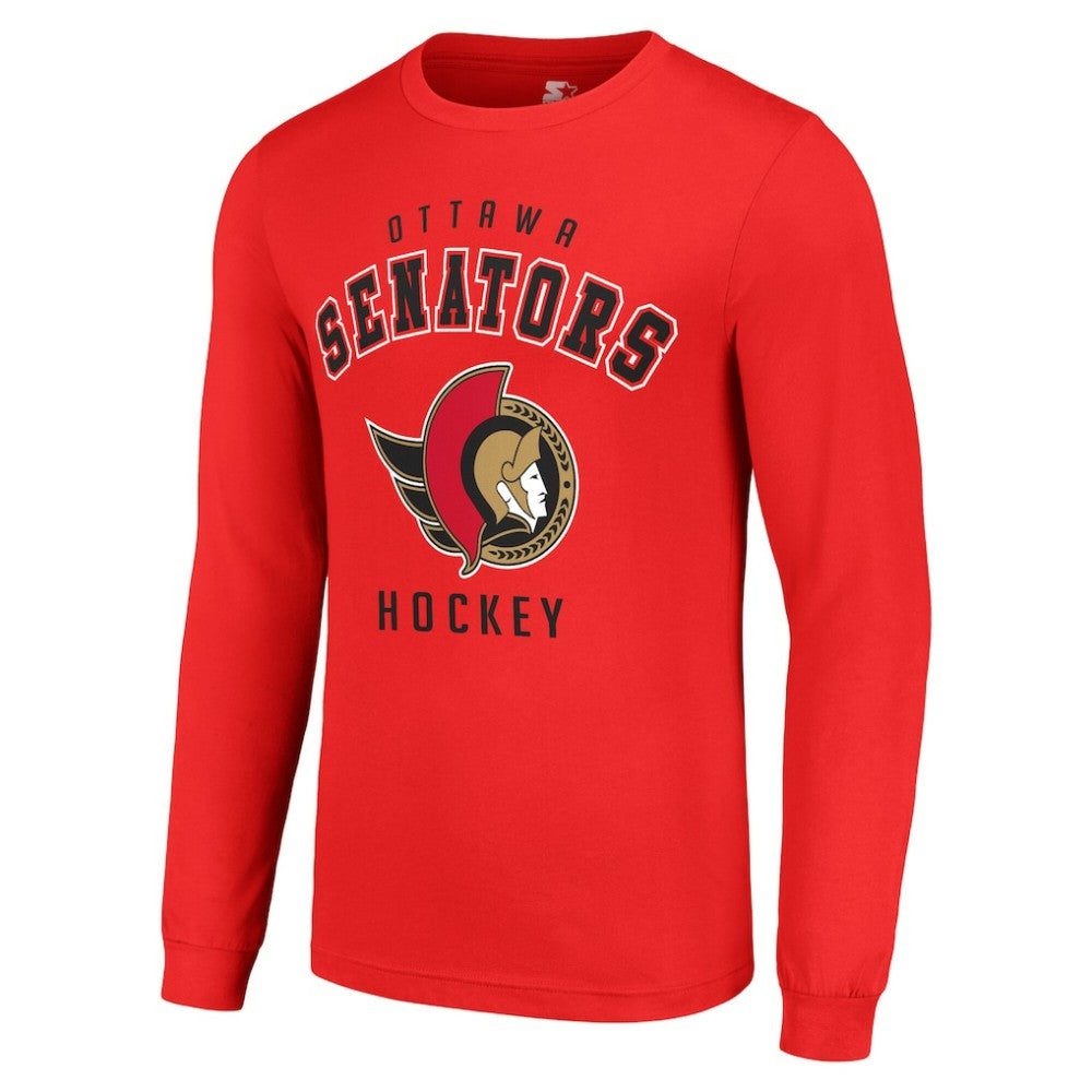 NHL Red Ottawa Senators Starter Logo Long Sleeve T-Shirt
