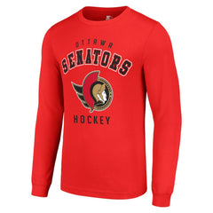 NHL Red Ottawa Senators Starter Logo Long Sleeve T-Shirt