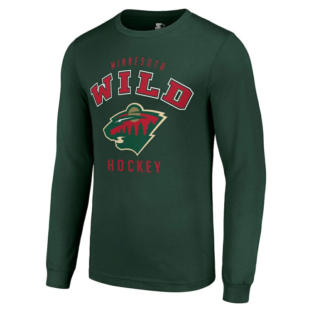 NHL Military Green Minnesota Wild Starter Logo Long Sleeve T-Shirt