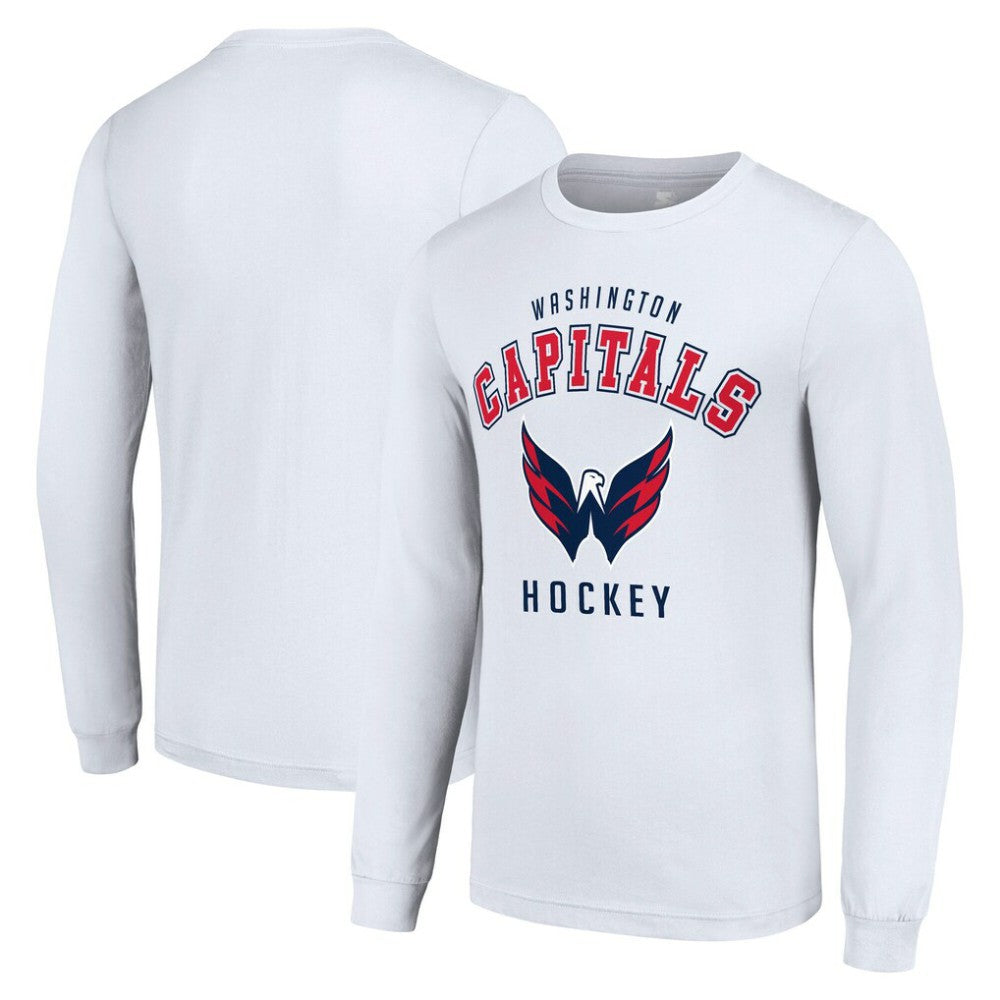 NHL White Washington Capitals Starter Logo Long Sleeve T-Shirt