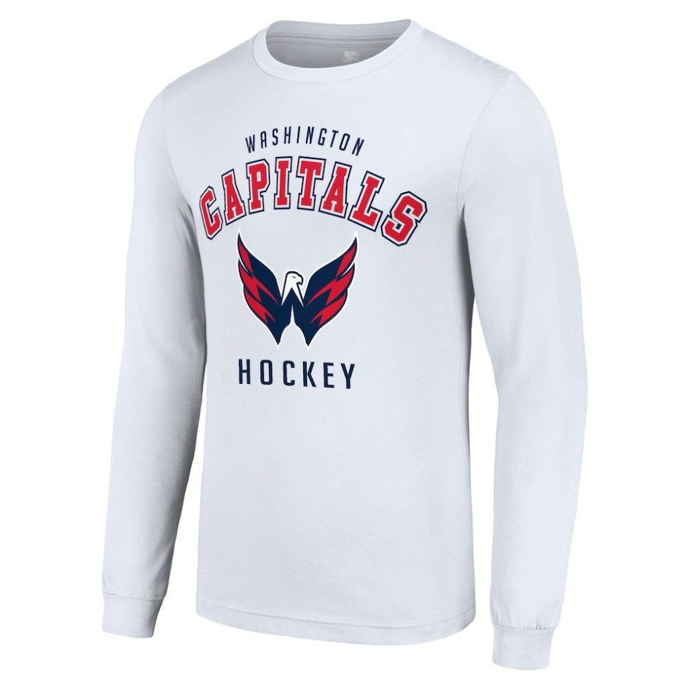 NHL White Washington Capitals Starter Logo Long Sleeve T-Shirt