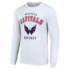 NHL White Washington Capitals Starter Logo Long Sleeve T-Shirt