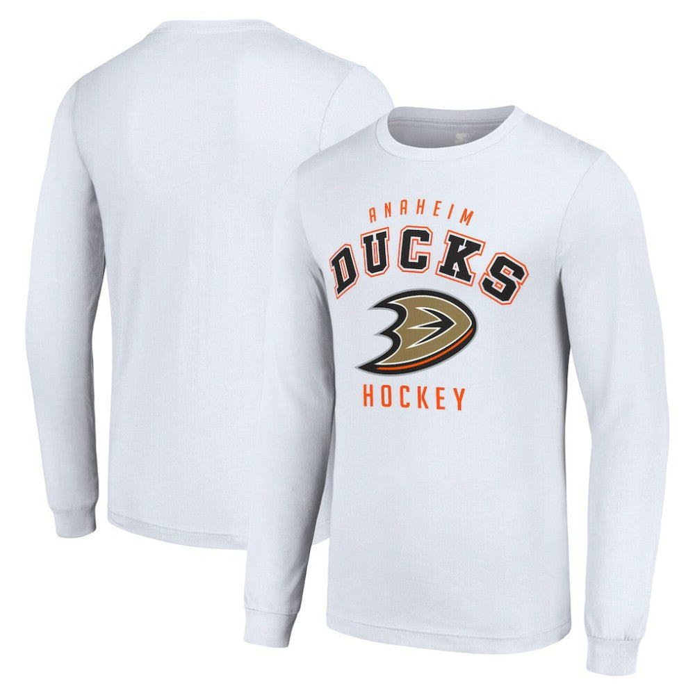 NHL White Anaheim Ducks Starter Logo Long Sleeve T-Shirt