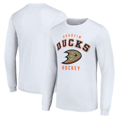NHL White Anaheim Ducks Starter Logo Long Sleeve T-Shirt