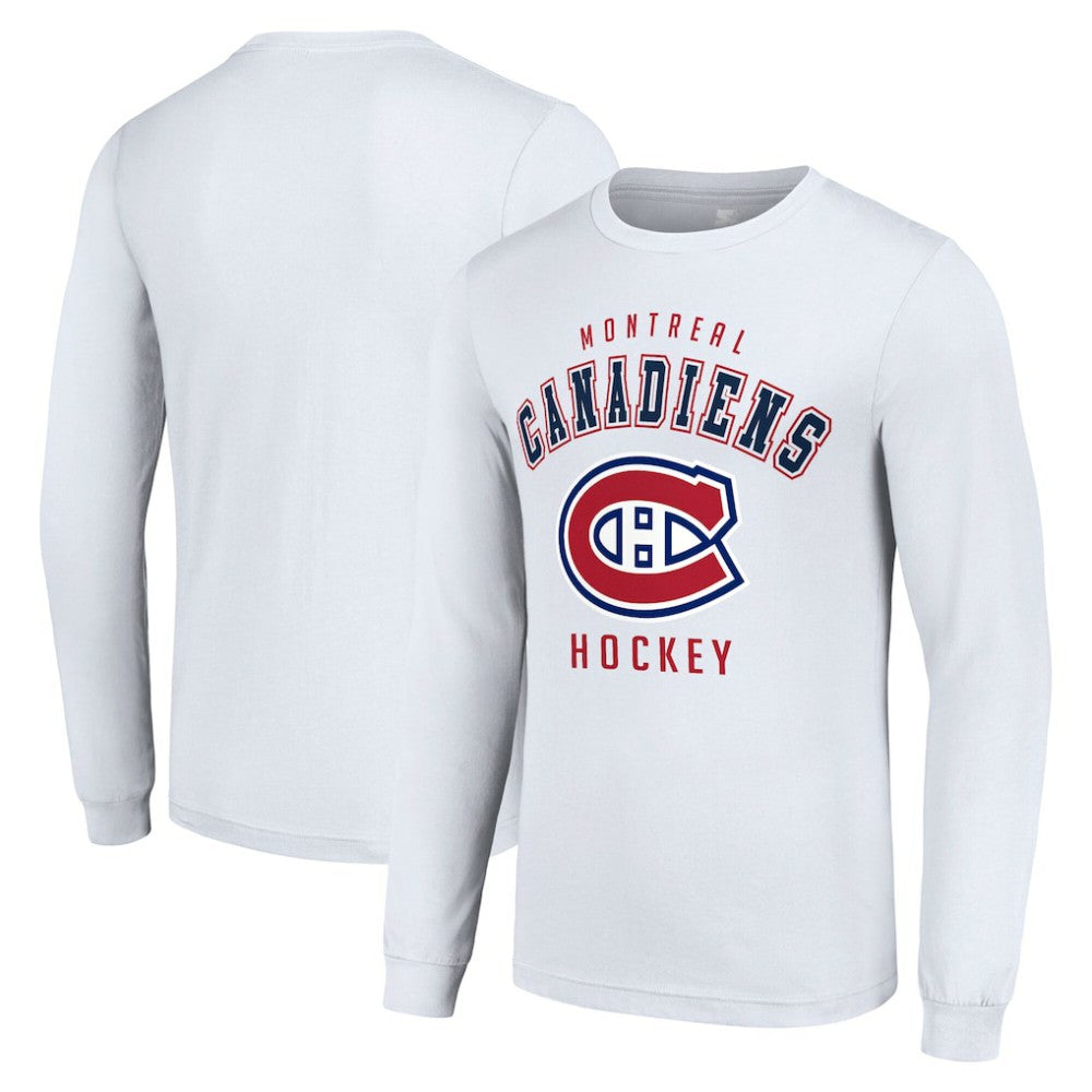 NHL White Montreal Canadiens Starter Logo Long Sleeve T-Shirt
