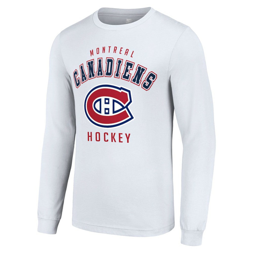NHL White Montreal Canadiens Starter Logo Long Sleeve T-Shirt