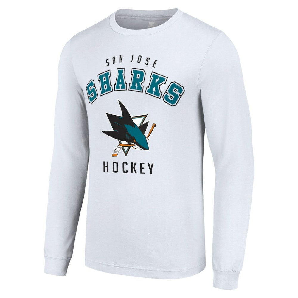 NHL White San Jose Sharks Starter Logo Long Sleeve T-Shirt
