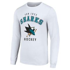 NHL White San Jose Sharks Starter Logo Long Sleeve T-Shirt