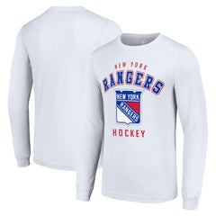 NHL White New York Rangers Starter Logo Long Sleeve T-Shirt