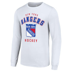 NHL White New York Rangers Starter Logo Long Sleeve T-Shirt