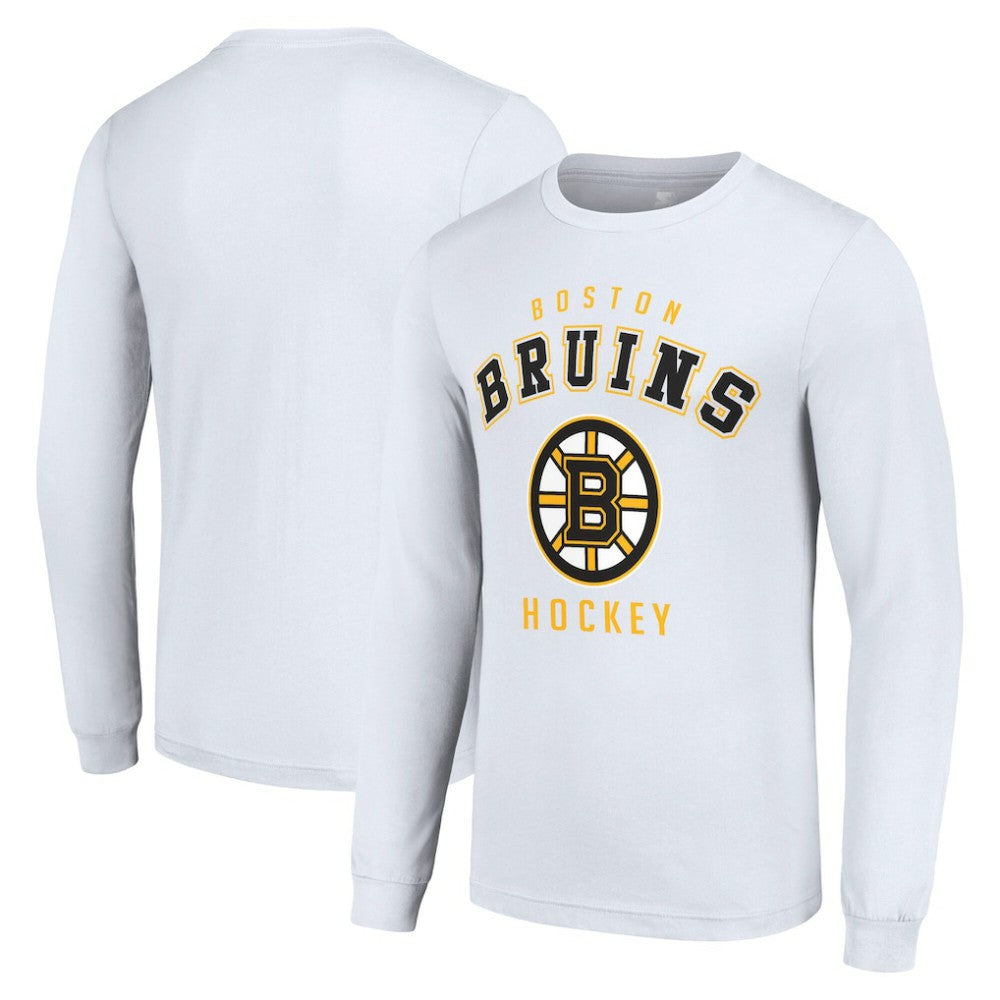 NHL White Boston Bruins Starter Logo Long Sleeve T-Shirt