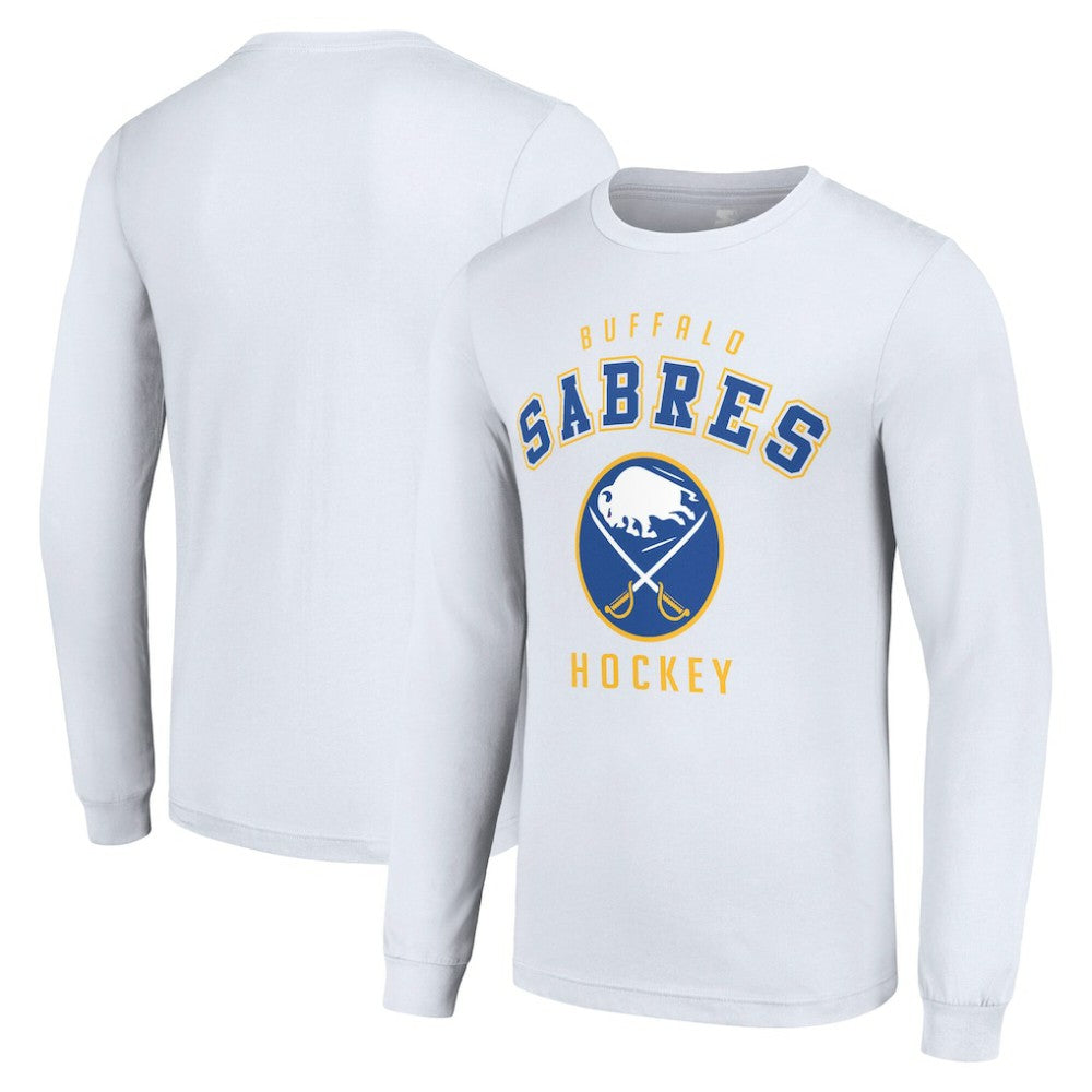 NHL White Buffalo Sabres Starter Logo Long Sleeve T-Shirt