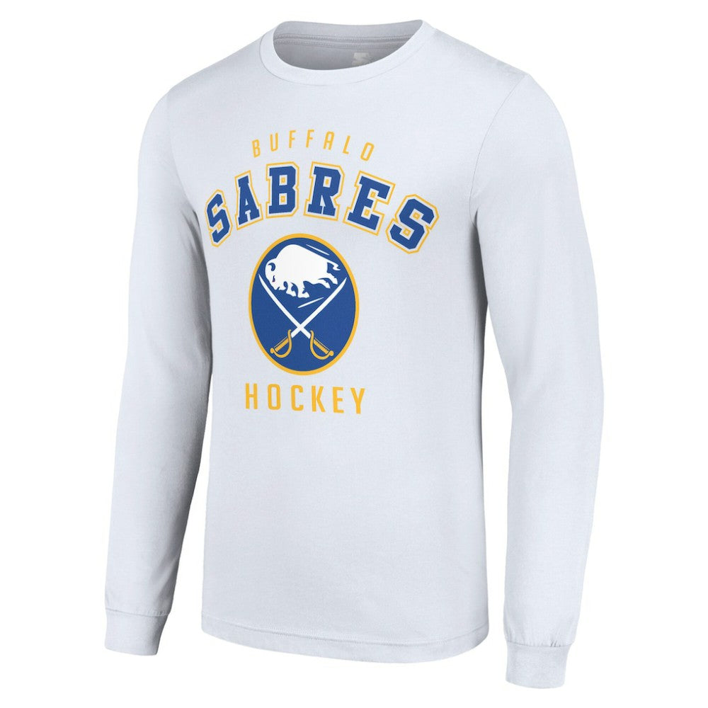 NHL White Buffalo Sabres Starter Logo Long Sleeve T-Shirt