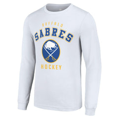 NHL White Buffalo Sabres Starter Logo Long Sleeve T-Shirt