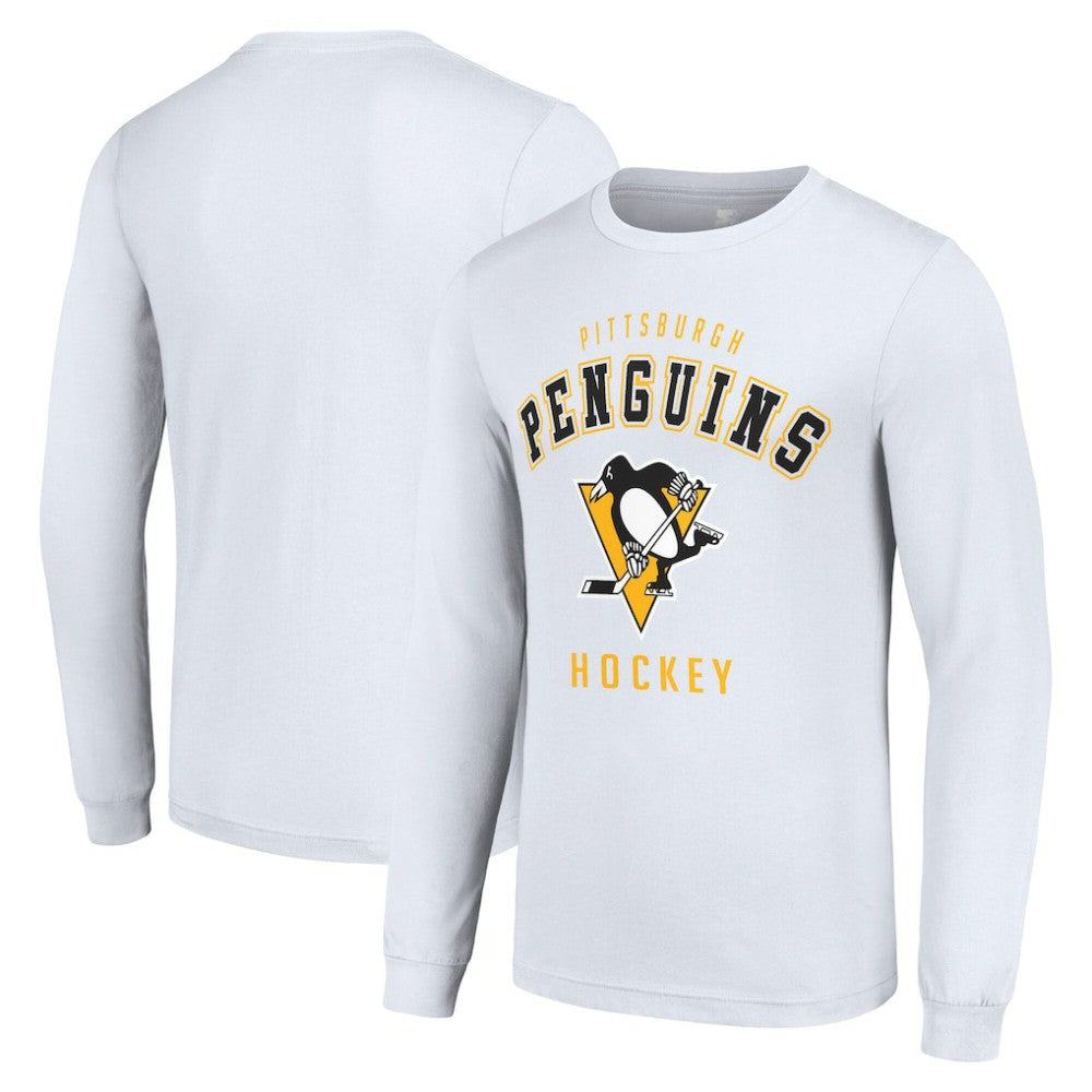 NHL White Pittsburgh Penguins Starter Logo Long Sleeve T-Shirt