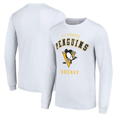 NHL White Pittsburgh Penguins Starter Logo Long Sleeve T-Shirt