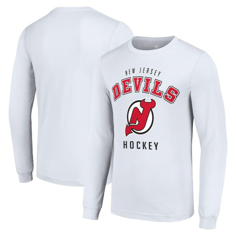 NHL White New Jersey Devils Starter Logo Long Sleeve T-Shirt