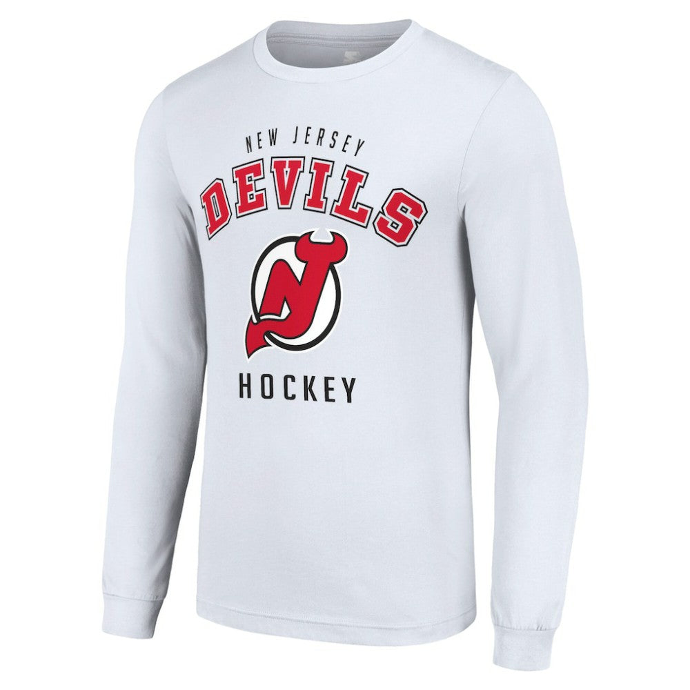 NHL White New Jersey Devils Starter Logo Long Sleeve T-Shirt