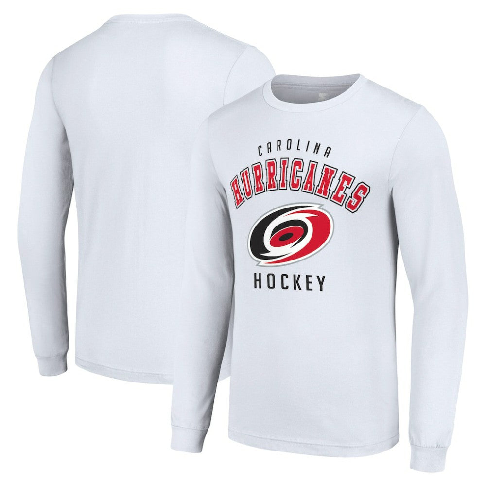 NHL White Carolina Hurricanes Starter Logo Long Sleeve T-Shirt