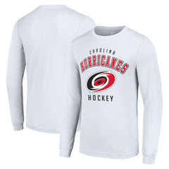 NHL White Carolina Hurricanes Starter Logo Long Sleeve T-Shirt
