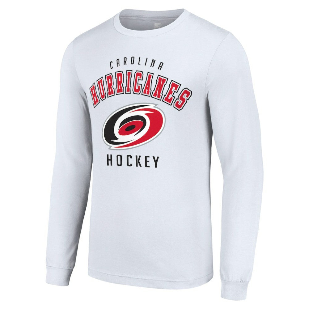NHL White Carolina Hurricanes Starter Logo Long Sleeve T-Shirt