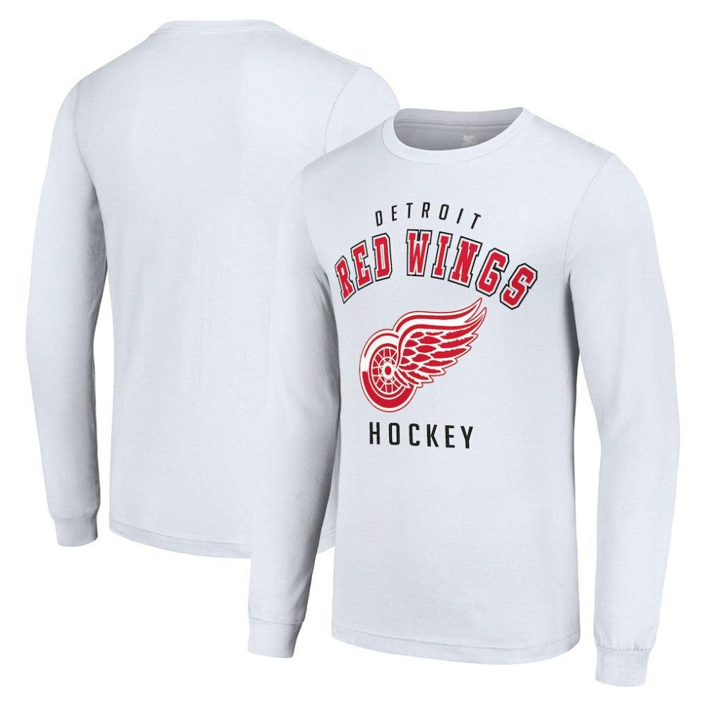 NHL White Detroit Red Wings Starter Logo Long Sleeve T-Shirt