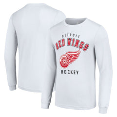 NHL White Detroit Red Wings Starter Logo Long Sleeve T-Shirt