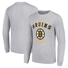 NHL Heather Gray Boston Bruins Starter Logo Long Sleeve T-Shirt